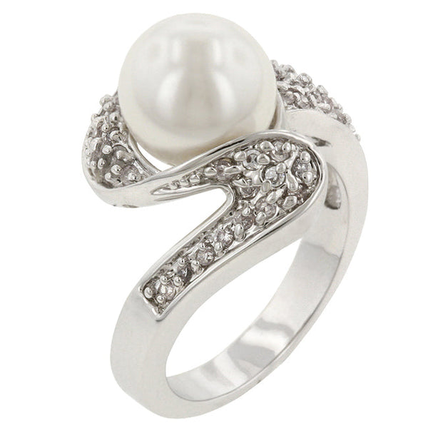 Lovcia Elegant Triton Shell Pearl Cocktail Ring-Rings-5-5