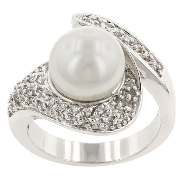 Lovcia Elegant Triton Shell Pearl Cocktail Ring-Rings-5-5