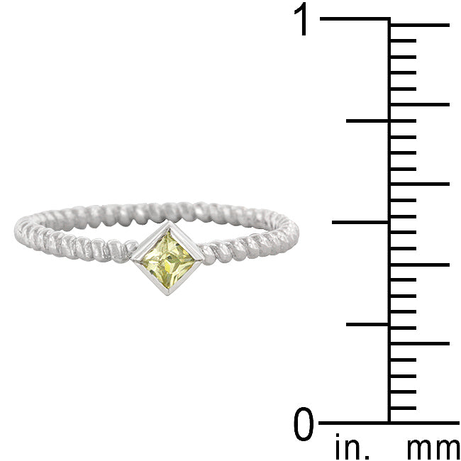 Lovcia Elegant Twisted Shank Peridot Solitaire Ring-Rings-5-5