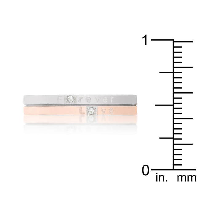 Lovcia Elegant Two-Tone Inspiration Band Ring with Cubic Zirconia-Rings-5-5