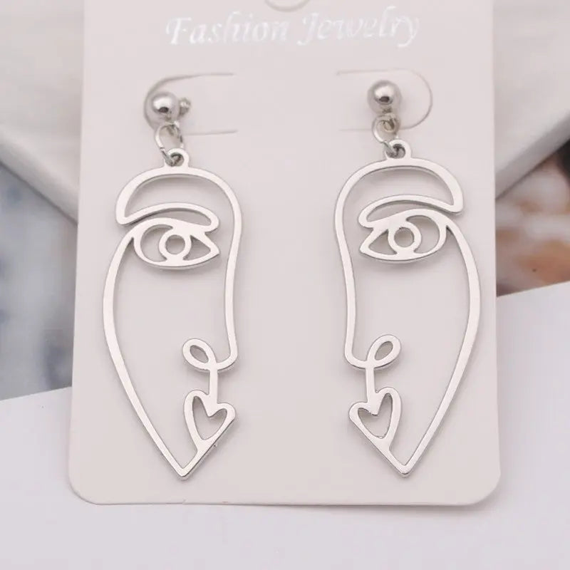 Lovcia Elegant Women's Alloy Fashion Earrings in Gold & Silver-Earrings-Silver-Silver