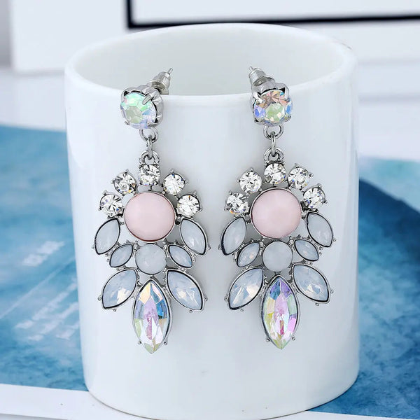 Lovcia Elegant Women's Crystal Geometry Earrings-Earrings-Photo Color-Photo Color