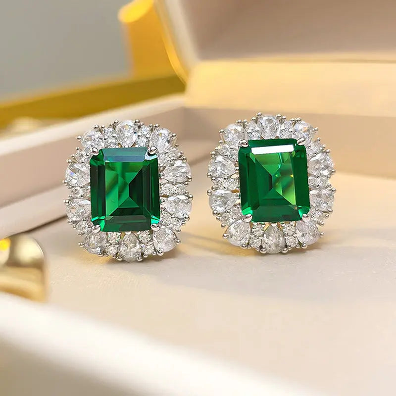 Lovcia Elegant Women's Floral Zircon Jewellery Set-Earrings-E2876 Earrings-E2876 Earrings