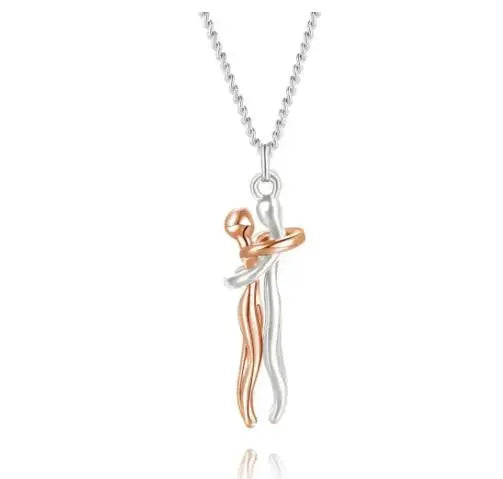 Lovcia Embrace Love Unisex Necklace for Women and Men - Symbolize Eternal Connection with Power-Necklaces-Rose gold-Rose gold
