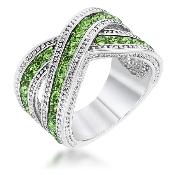 Lovcia Emerald Twirl Fashion Band-Rings-5-5
