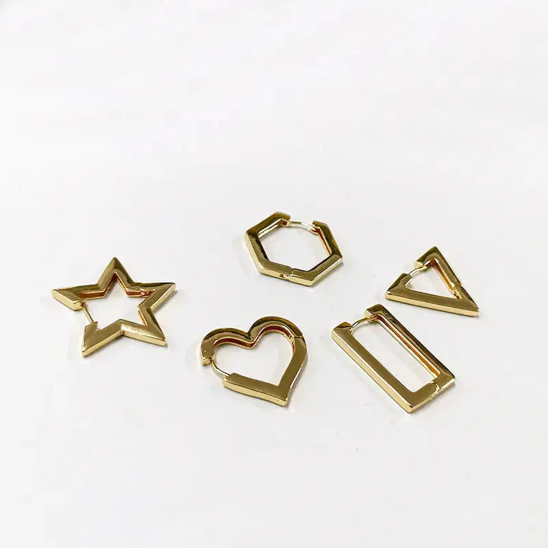 Lovcia Empowering Geometric Glam Earrings for Women - Unleash Your Style-Earrings-12mmStar-12mmStar