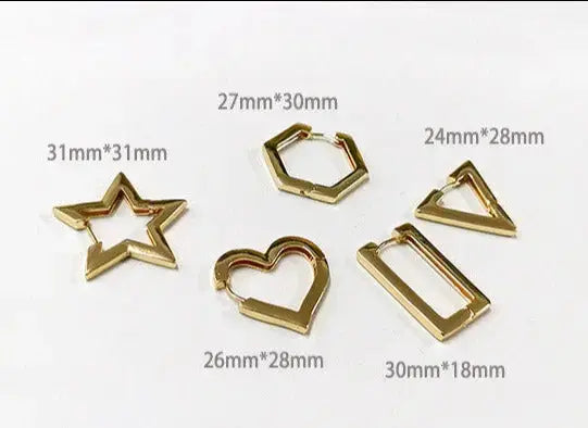 Lovcia Empowering Geometric Glam Earrings for Women - Unleash Your Style-Earrings-12mmStar-12mmStar