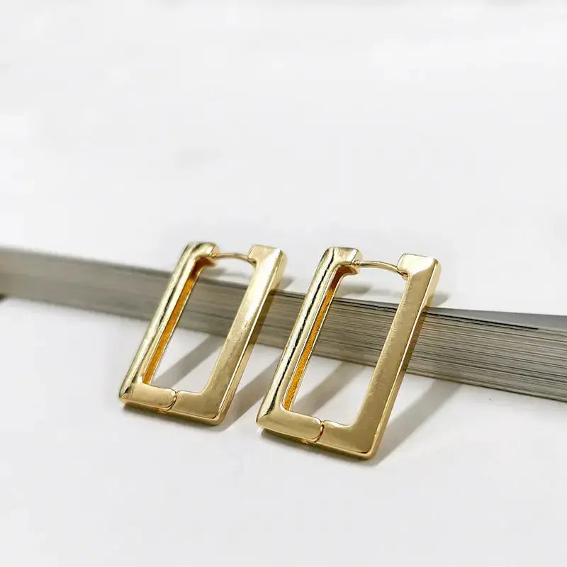 Lovcia Empowering Geometric Glam Earrings for Women - Unleash Your Style-Earrings-Rectangle-Rectangle