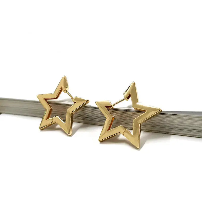 Lovcia Empowering Geometric Glam Earrings for Women - Unleash Your Style-Earrings-Star-Star