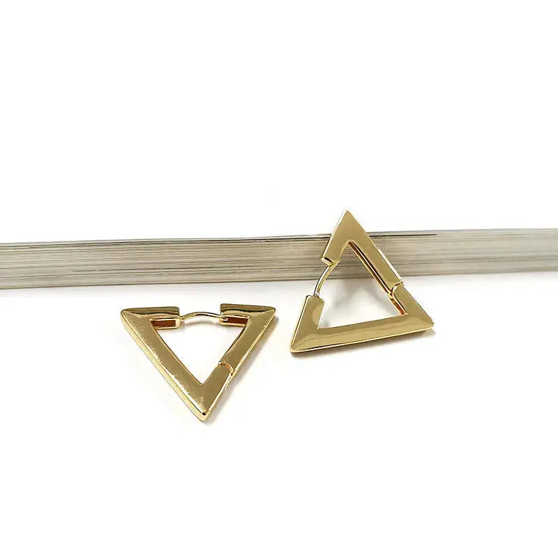 Lovcia Empowering Geometric Glam Earrings for Women - Unleash Your Style-Earrings-Triangle-Triangle