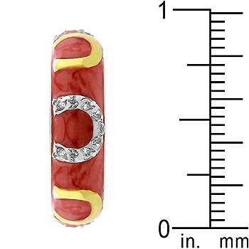 Lovcia Enchanted Pink Enamel Horseshoe Cubic Zirconia Ring-Rings-5-5