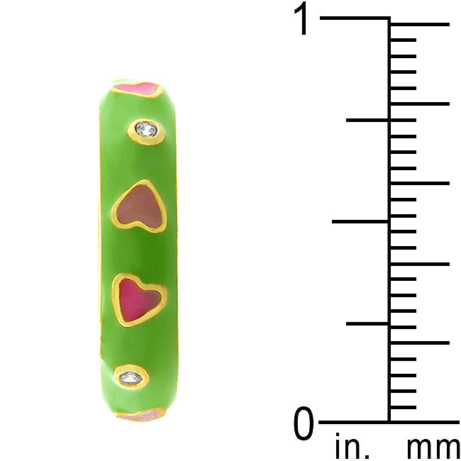 Lovcia Enchanted Tropical Hearts Enamel Ring-Rings-5-5