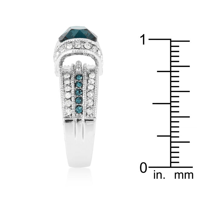 Lovcia Enchanting Blue Zirconia Oval Ring-Rings-5-5