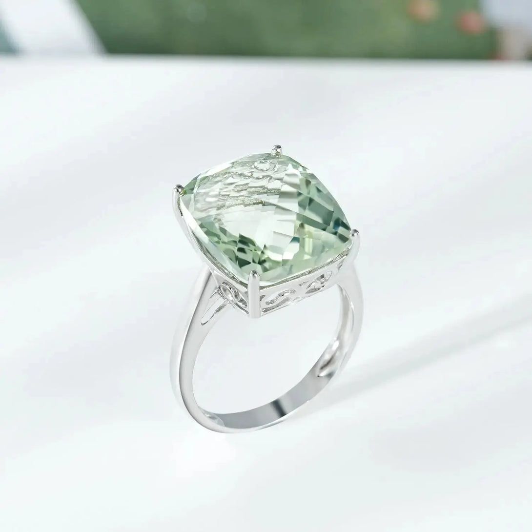 Lovcia Enchanting Green Amethyst Luxury Ring - S925 Sterling Silver Gemstone Elegance-Rings-Green-No.6-Green