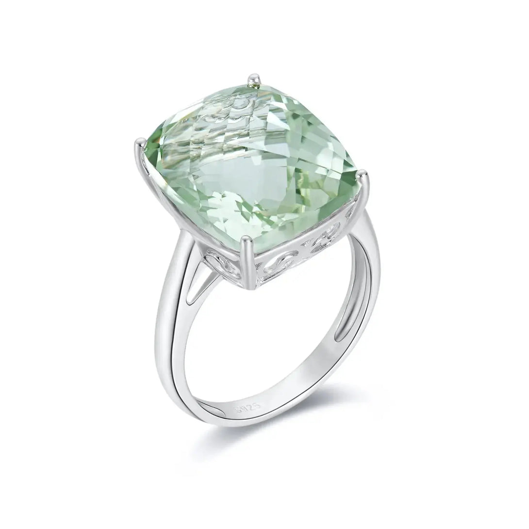 Lovcia Enchanting Green Amethyst Luxury Ring - S925 Sterling Silver Gemstone Elegance-Rings-Green-No.6-Green