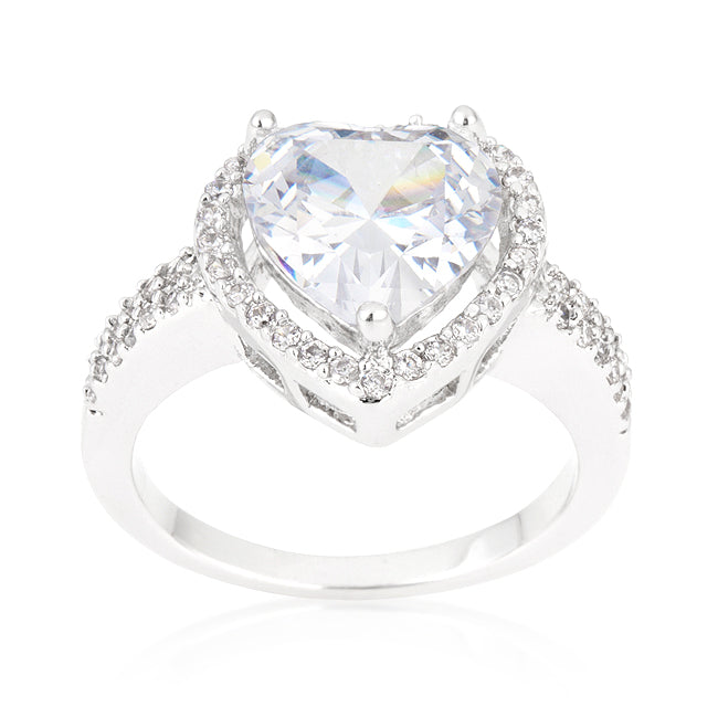 Lovcia Enchantress Elegant Heart Cubic Zirconia Ring-Rings-5-5