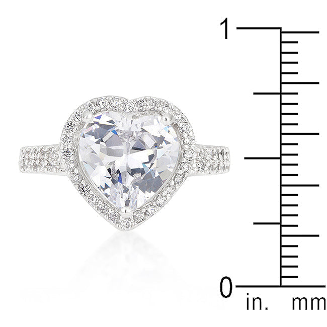 Lovcia Enchantress Elegant Heart Cubic Zirconia Ring-Rings-5-5