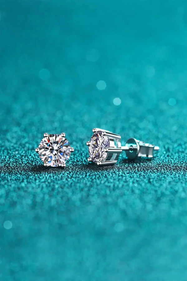 Lovcia Endless Cheer Moissanite Stud Earrings-Earrings-Silver-One Size-Silver
