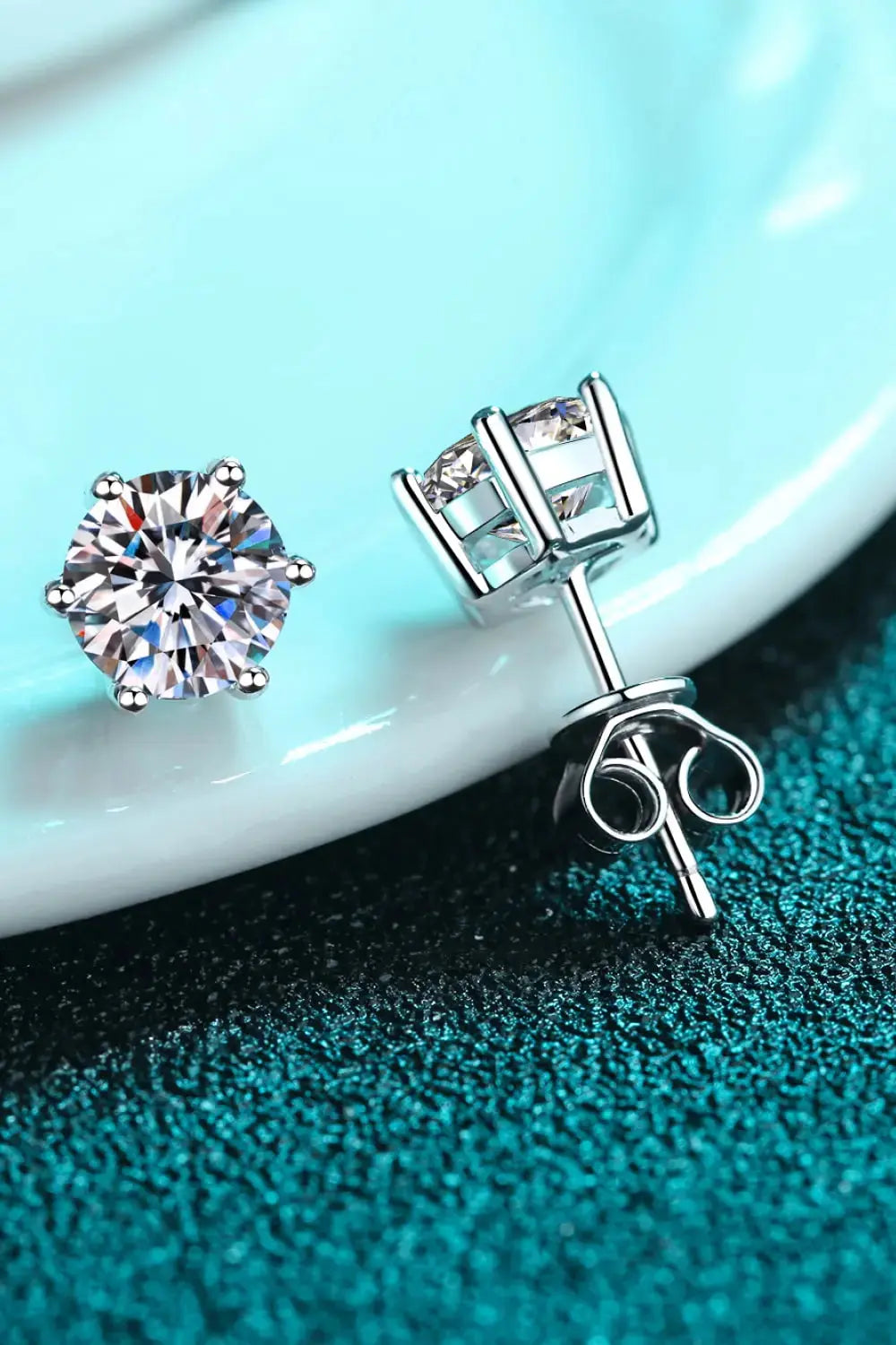 Lovcia Endless Cheer Moissanite Stud Earrings-Earrings-Silver-One Size-Silver