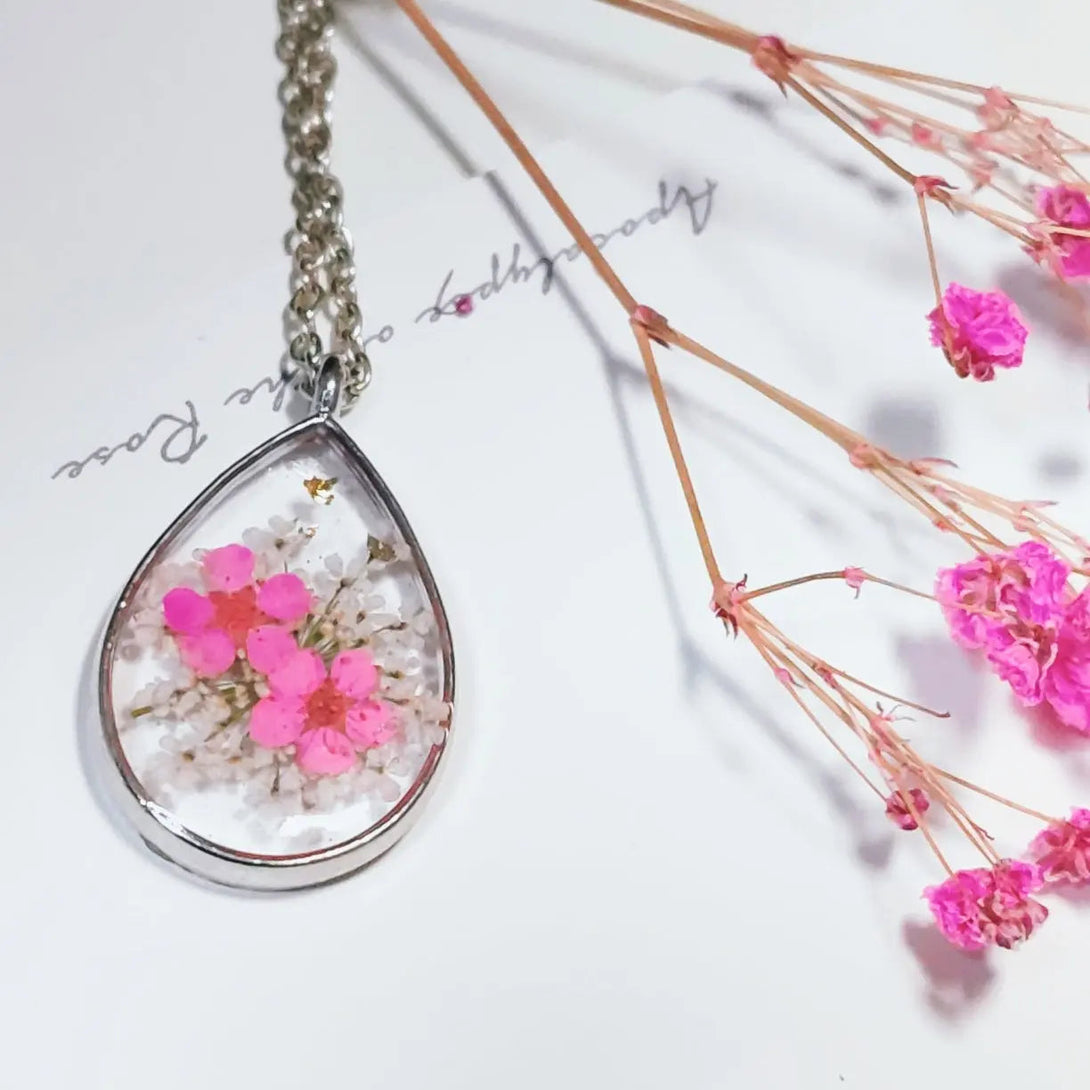 Lovcia Eternal Flower Creative Handmade Pendant Flower Necklace for Women-Necklaces-Little narcissus-Little narcissus