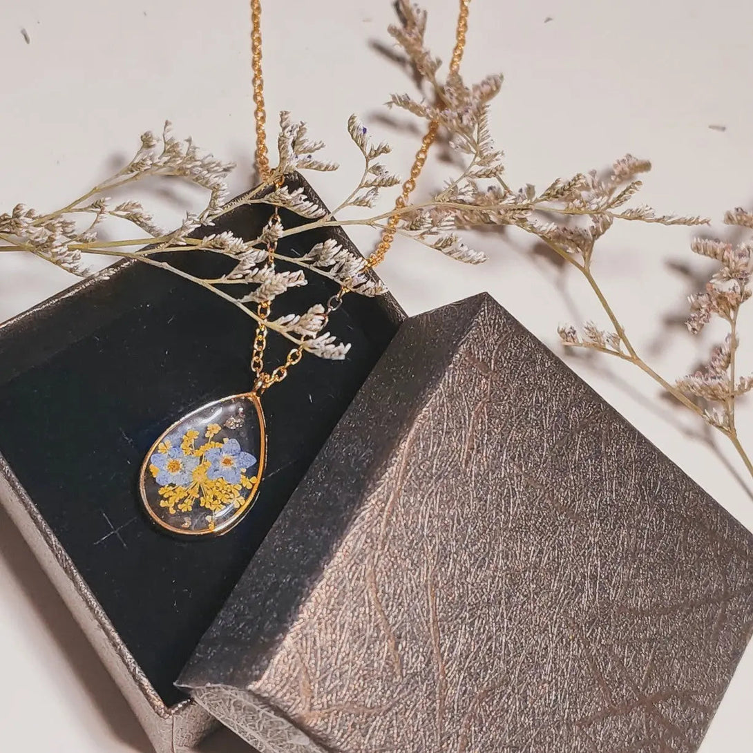 Lovcia Eternal Flower Creative Handmade Pendant Flower Necklace for Women-Necklaces-Myosotis Sylvatica-Myosotis Sylvatica