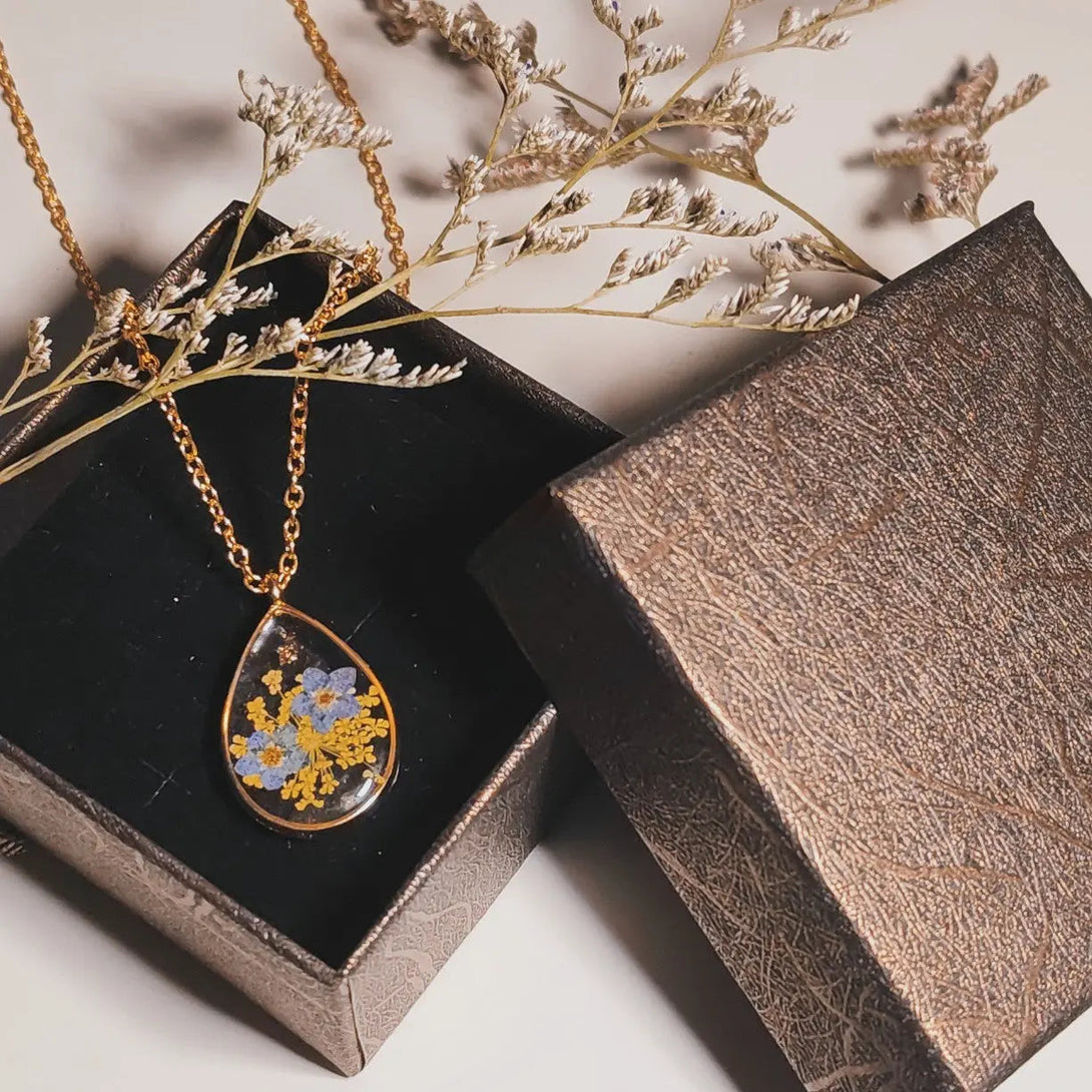 Lovcia Eternal Flower Creative Handmade Pendant Flower Necklace for Women-Necklaces-Myosotis Sylvatica-Myosotis Sylvatica