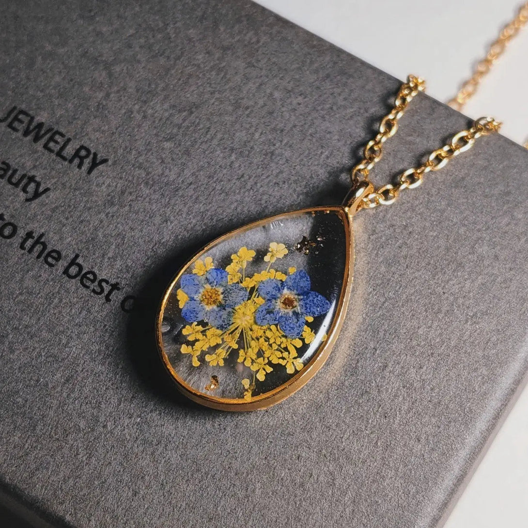 Lovcia Eternal Flower Creative Handmade Pendant Flower Necklace for Women-Necklaces-Myosotis Sylvatica-Myosotis Sylvatica