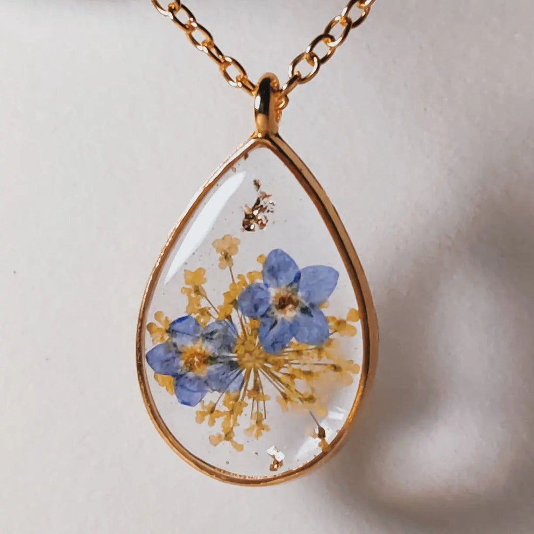 Lovcia Eternal Flower Creative Handmade Pendant Flower Necklace for Women-Necklaces-Myosotis Sylvatica-Myosotis Sylvatica