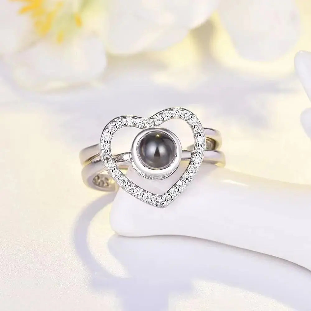 Lovcia Eternal Love Sparkle Crystals Rings - Exquisite Unisex Fashion Ring Jewellery-Rings-Rose Gold-Adjustable Opening-Rose Gold
