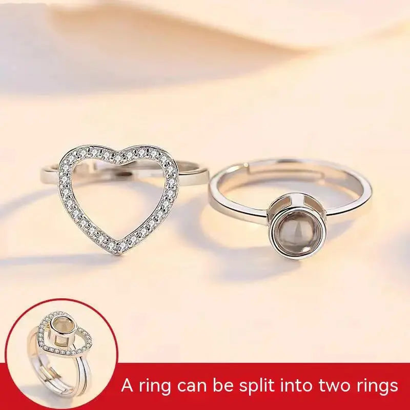 Lovcia Eternal Love Sparkle Crystals Rings - Exquisite Unisex Fashion Ring Jewellery-Rings-Rose Gold-Adjustable Opening-Rose Gold