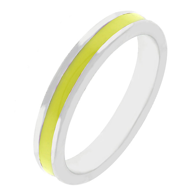 Lovcia Eternal Sunshine Yellow Enamel Ring-Rings-5-5