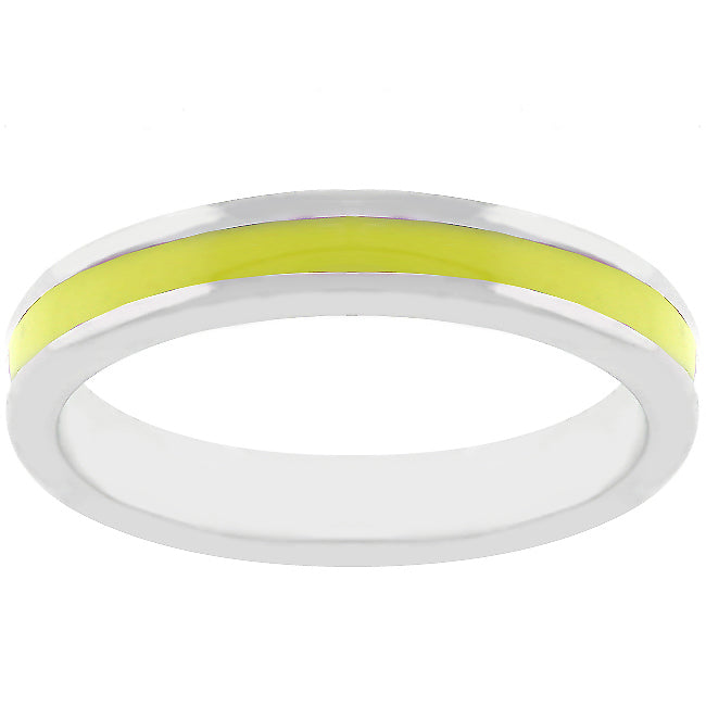 Lovcia Eternal Sunshine Yellow Enamel Ring-Rings-5-5