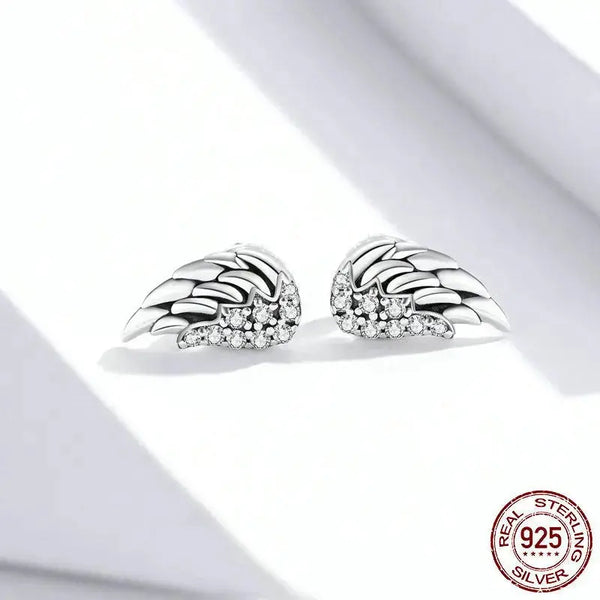 Lovcia Ethereal Sterling Silver Wings Earrings for Women - Embrace Your Flight-Earrings-925 Silver-925 Silver