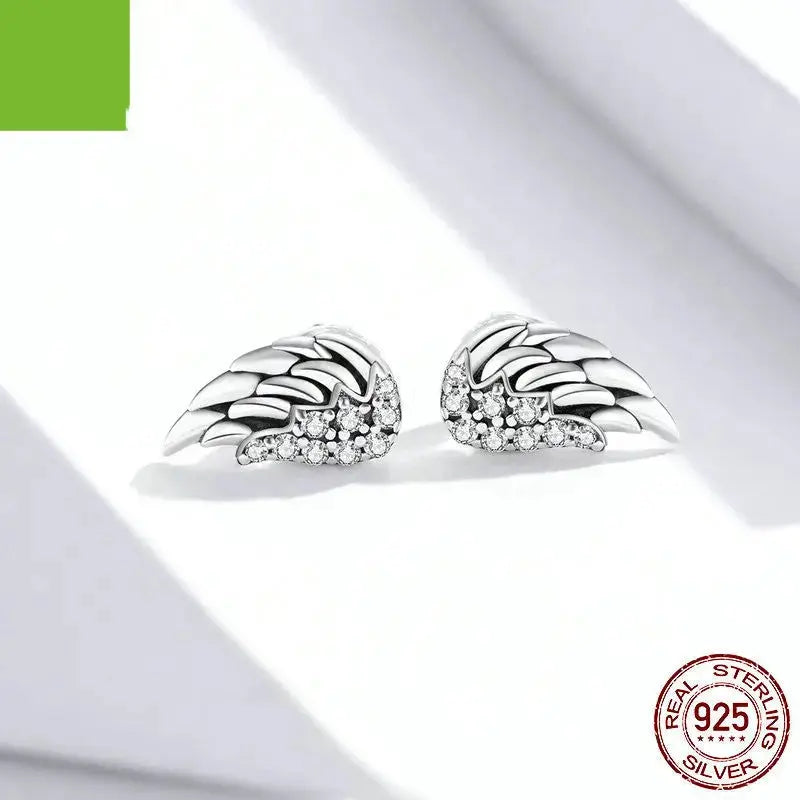 Lovcia Ethereal Sterling Silver Wings Earrings for Women - Embrace Your Flight-Earrings-925 Silver-925 Silver
