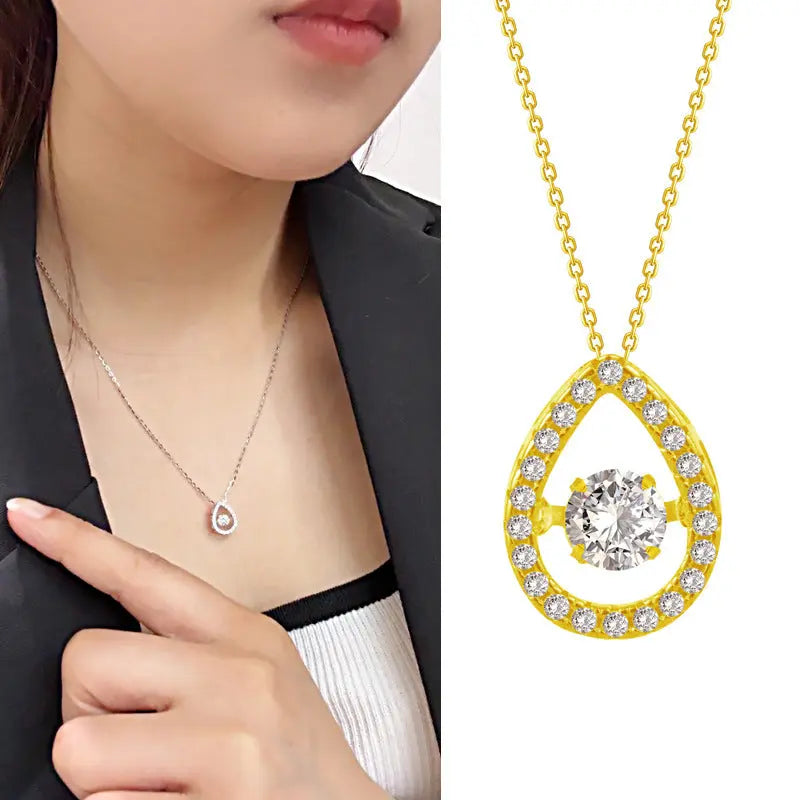 Lovcia Exquisite New Water Drop 925 Sterling Silver Necklace Jewellery for Women-Necklaces-Silver-925 Silver-Silver