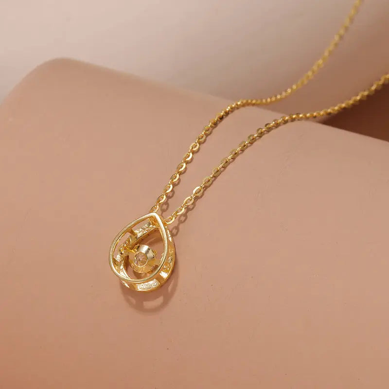 Lovcia Exquisite New Water Drop 925 Sterling Silver Necklace Jewellery for Women-Necklaces-Silver-925 Silver-Silver