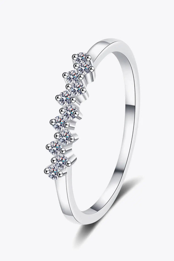 Lovcia Eye-Catching 925 Sterling Silver Moissanite Ring-Rings-Silver-5-Silver