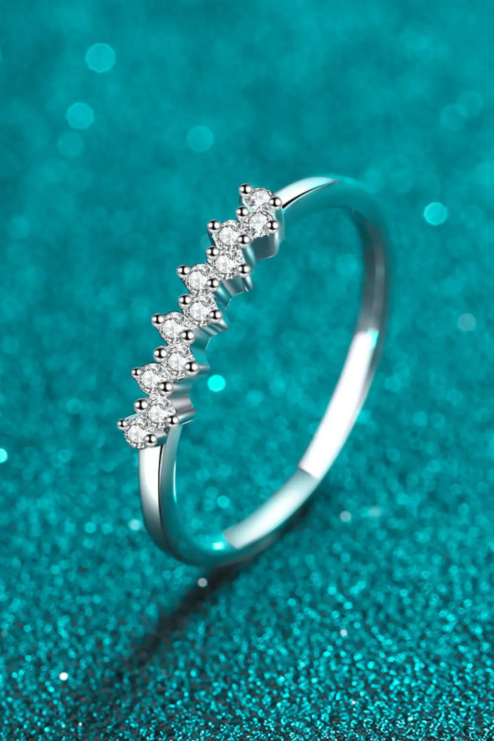 Lovcia Eye-Catching 925 Sterling Silver Moissanite Ring-Rings-Silver-5-Silver