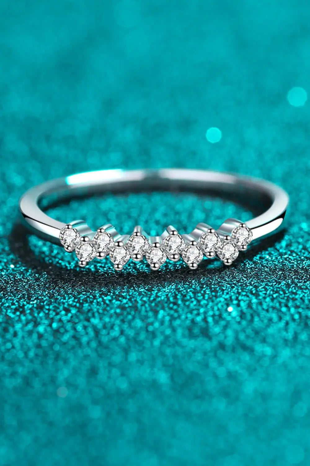 Lovcia Eye-Catching 925 Sterling Silver Moissanite Ring-Rings-Silver-5-Silver