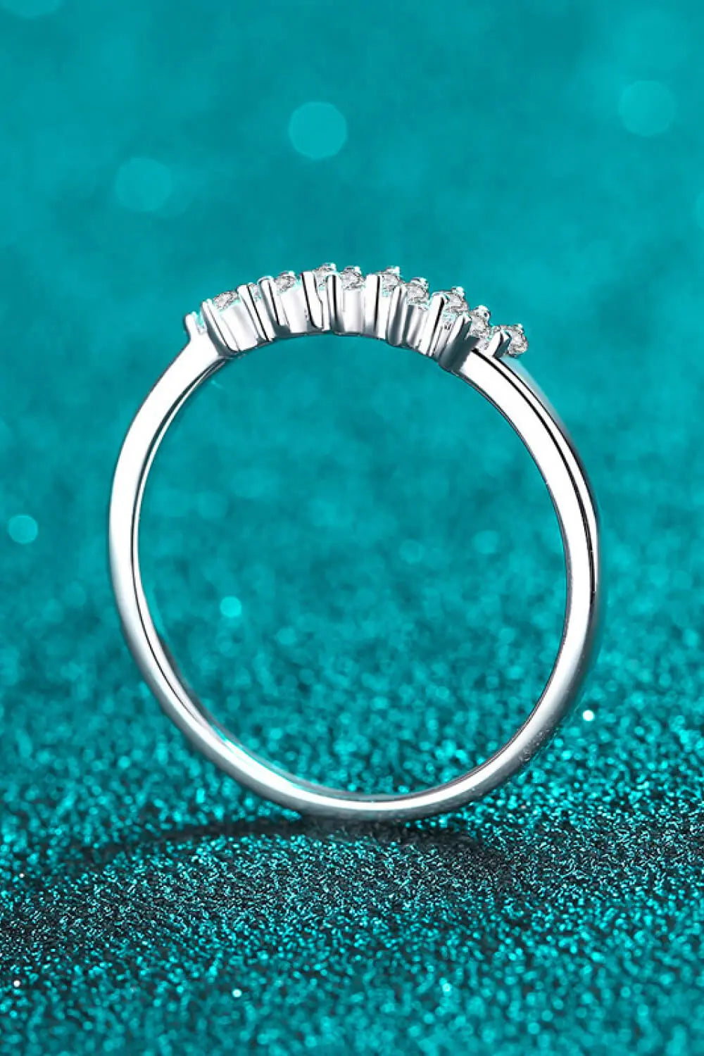 Lovcia Eye-Catching 925 Sterling Silver Moissanite Ring-Rings-Silver-5-Silver
