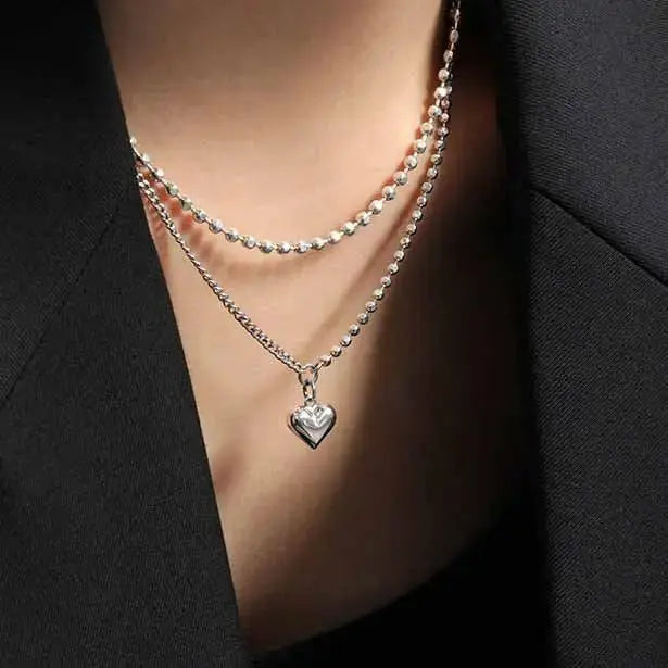 LOVCIA Fashion Beads 925 Sterling Silver Necklace