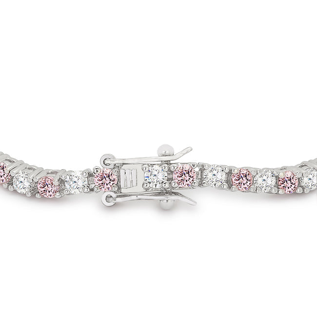 Buy LOVCIA Jewelry Pink Cubic Zirconia Lace Tennis Bracelet - Latest Trendy Bracelet for Women