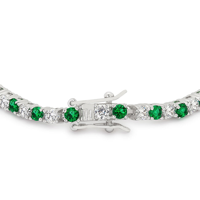 Buy LOVCIA Jewelry Eternal Elegance Rhodium Tennis Bracelet - Latest Trendy Bracelet for Women