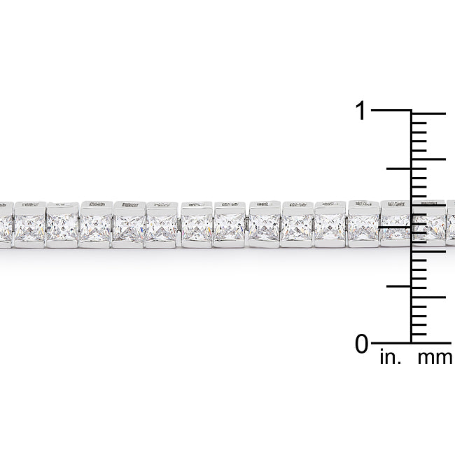 Buy LOVCIA Radiant Princess Cut Cubic Zirconia Tennis Bracelet - Latest Trendy Bracelet for Women