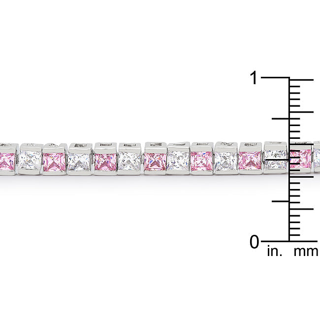 Buy LOVCIA Elegant Princess Cut Cubic Zirconia Rhodium Bracelet - Latest Trendy Bracelet for Women