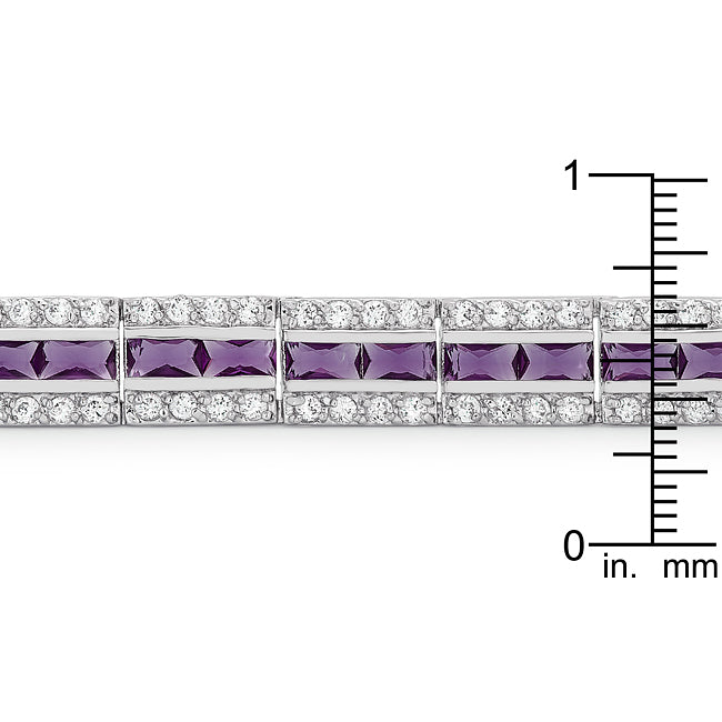 Buy LOVCIA Jewelry Balboa Silver-Tone Purple Zirconia Bracelet - Latest Trendy Bracelet for Women