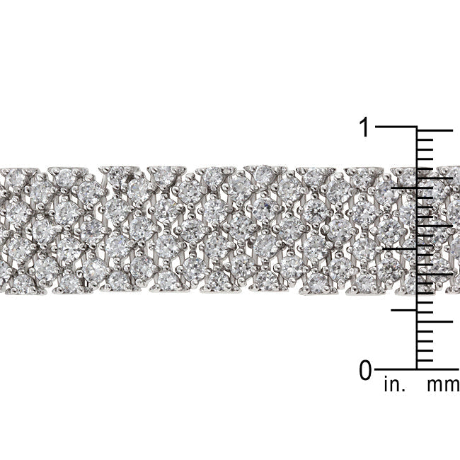 Buy LOVCIA Glamorous Rhodium-Plated Cubic Zirconia Bracelet - Latest Trendy Bracelet for Women