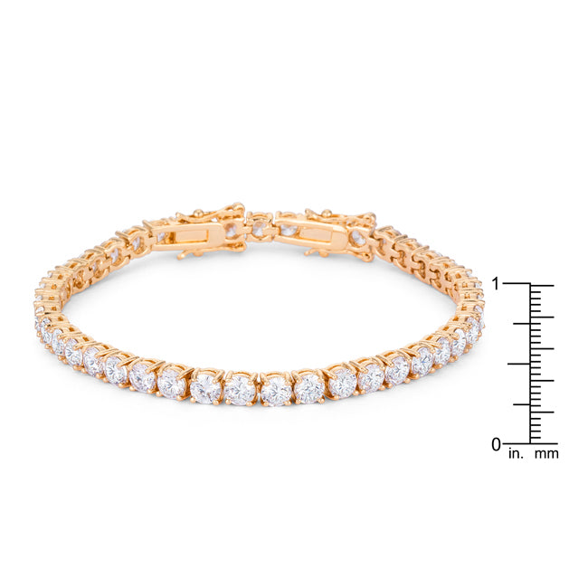 Buy LOVCIA Gold Plated Tennis Bracelet with 17.6 Carat Sparkling CZ Stones - Latest Trendy Bracelet for Women