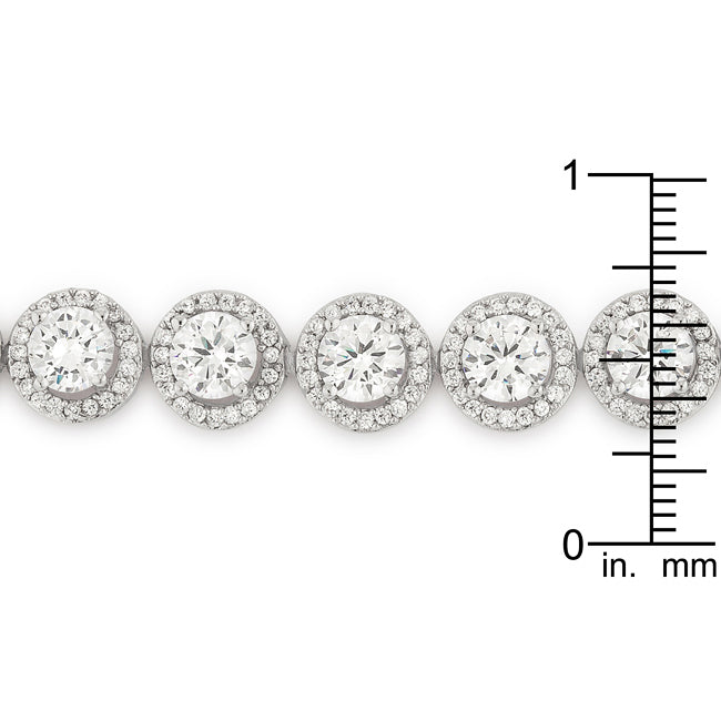 Buy LOVCIA Jewelry Radiant Halo Zirconia Rhodium Bracelet - Latest Trendy Bracelet for Women