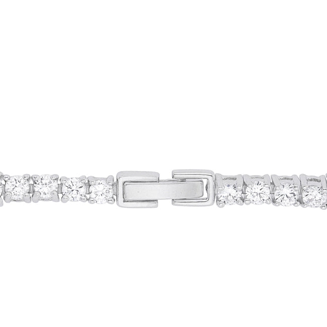 Buy LOVCIA Glamorous Pear and Round CZ Rhodium-Plated Tennis Bracelet - Latest Trendy Bracelet for Women